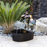 Enchanting Miniature Fairy Garden Set: Mini Fountain, Woods, Pine Tree, and Villa House